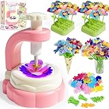 Kraxify Create Your Own Fabric Flower Bouquets Kit - Gifts for 5 6 7 8 9 10 Year Old Girl, Birthday Gift & Christmas Gifts for Girls, DIY Arts and Craft Kit for Girls Ages 4-12, No Glue & No-Mess