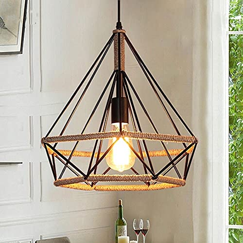 Lustre cage vintage en métal pour éliminer les zones d'ombre dans une chambre sombre
