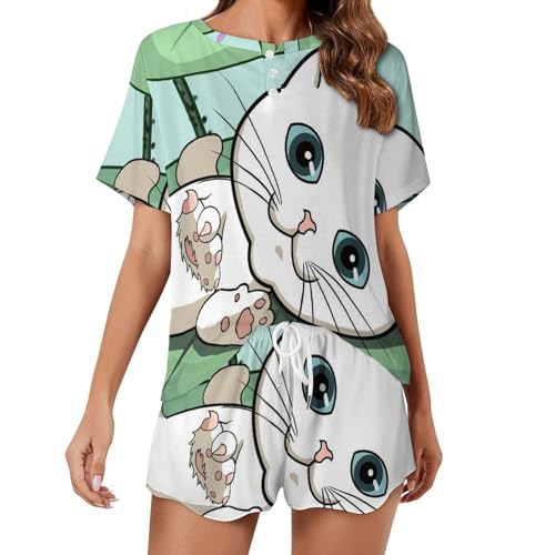 Ensemble de pyjama pour femme fluide vêtement de nuit d'été haut de gamme