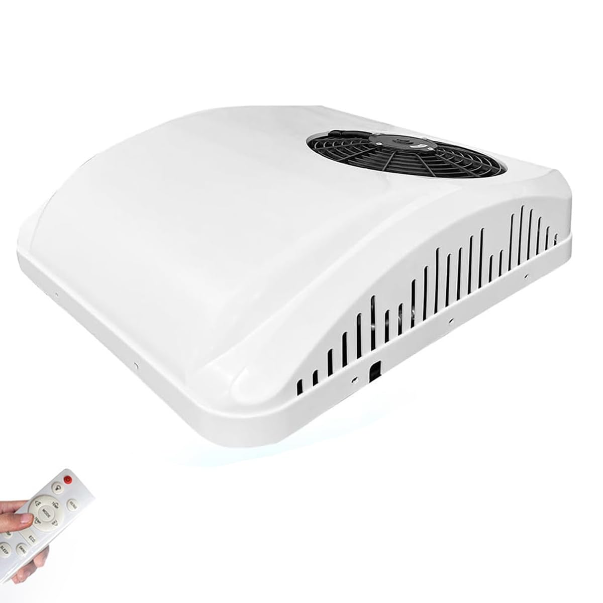 Bdcpmt One Color 12/24V Dc Rooftop Rv Air Conditioner, Rv Ac Unit Rooftop Camper Air Conditioner, Easy Install Non-Ducted Rv A/C Kit For Motorhome, Truck, Campers,Campervan, Trailers And Caravan(24V)