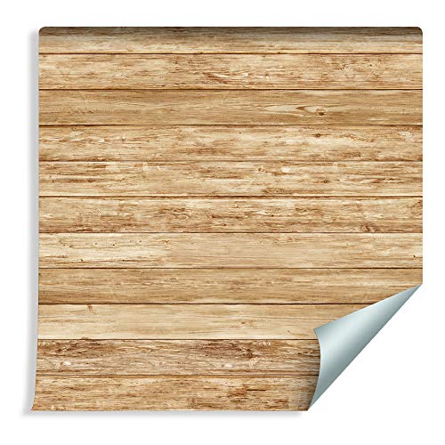 Muralo Papier Peint Planches en Bois Horizontales Vinyle Arbre Imitation Bois Chaleureux - 63011309