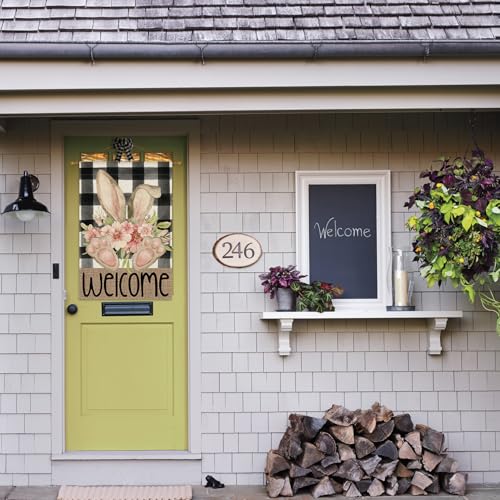 Drapeau de maison de Pâques AVOIN colorlife 71x101 cm double face pour l'extérieur