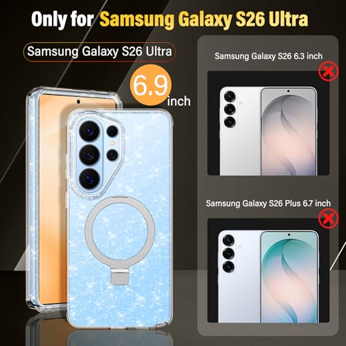 Casetego for Galaxy S26 Ultra Case,Magnetic Invisible Stand,Compatible with MagSafe & Built-in Screen Protector,Unique Design Full Shockproof Drop Protection Cover for Galaxy S26 Ultra,Transparency by Casetego - Used condition - US$7.86