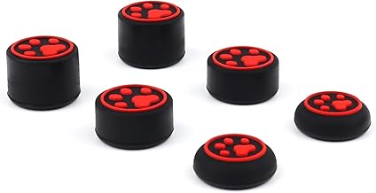 6 Pcs Cute Thumb Grip Button Cap Compatible with Playstation 5 (PS5), Playstation 4 (PS4), Xbox One, Xbox Series X/S, Nintendo Switch Pro Controller Joystick Grips Accessories