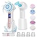 Aspirateur Point Noirs Avec Électrique Brosse Nettoyante Visage,Professionnel Rechargeable Nettoyant de Pores Vacuum,3 Modes et 4 Têtes Remplaçables pour Nettoyer les Blackheads, Boutons, Graisse