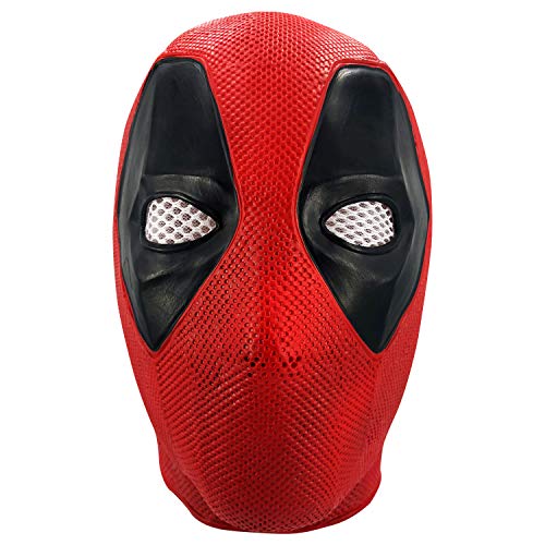 Deadpool Mask Latex Costume Adult Helmet Deluxe Flexible Full Head Cosplay Accessory Props Decoration Halloween Party