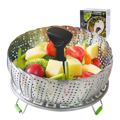 Steamer Basket,Stainless Steel Vegetable Steamer Basket Folding,F...