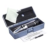 KYYKA Honigrefraktometer mit ATC - Refraktometer für Honigfeuchtigkeit, Brix und Baume, 58-90% Brix Scale Range Honigfeuchteprüfgerät (Honigrefraktometer)