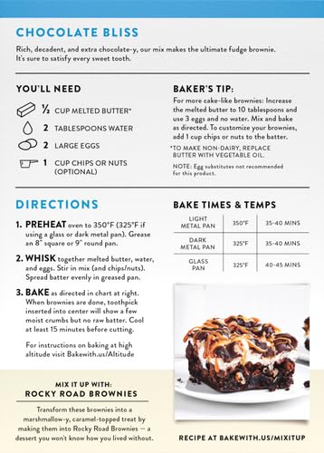 image for King Arthur Gluten Free Fudge Brownie Mix: Rich, Chocolatey Dessert fo