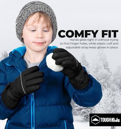 Tough Outdoors Kids Snow Gloves - Ski & Snowboarding Waterproof Insulated Winter Gloves for Girls, Boys & Toddlers4