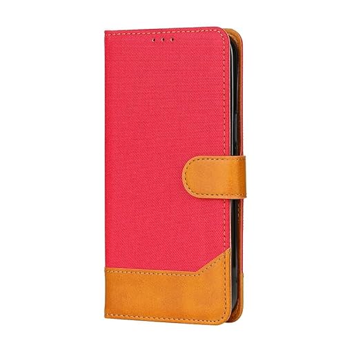 UOWORLD Galaxy S24 P[X zn+ 蒠^ X}[gtHJo[ }OlbgN[U[xgiBookcover J[Fbh Redj