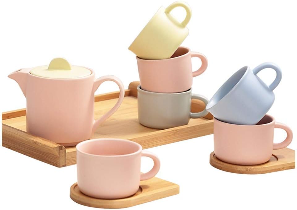 Espresso Cups Set Simple Style Home Afternoon Tea Cup Creative Fruit Tea Ceramic Cup Coffee Cup Tea Cups and Saucers Set (Color : A