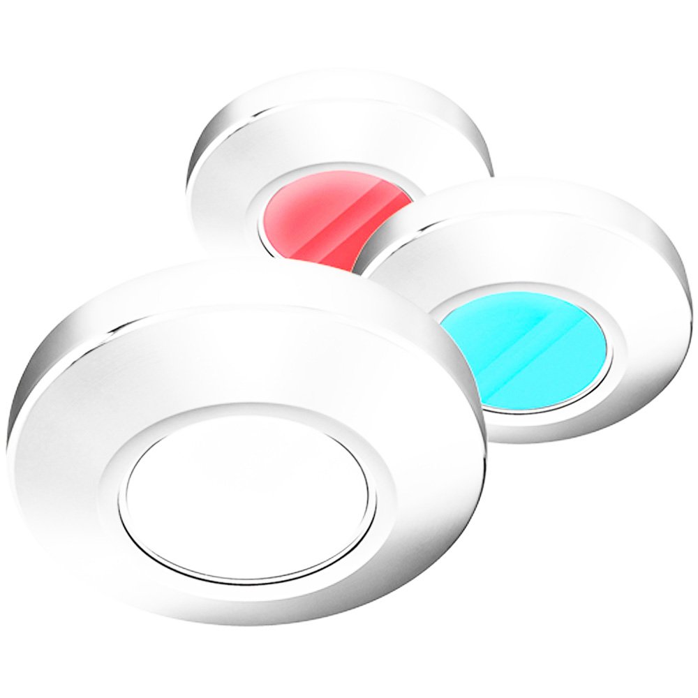 i2Systems Profile P1120 Tri-Light Surface Light - Red, White, Blue Light, White Finish
