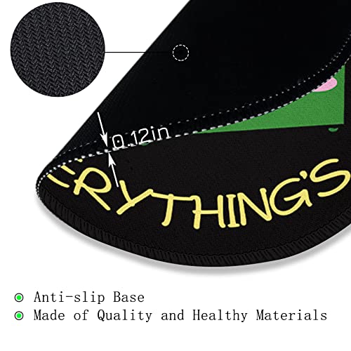 Image of Dumpster Fire Round Mouse Pad 8.6 x 8.6 Inch, Cute Funny Mousepad for Laptop Gaming, Stitched Edge Non-Slip Rubber Base, Home Office Decor Desk Accessories, It's Fine I`m Fine Everything is Fine
