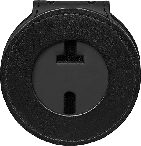 Porte-badge Texas Ranger cuir noir avec chaîne et clip ceinture Perfect Fit 390