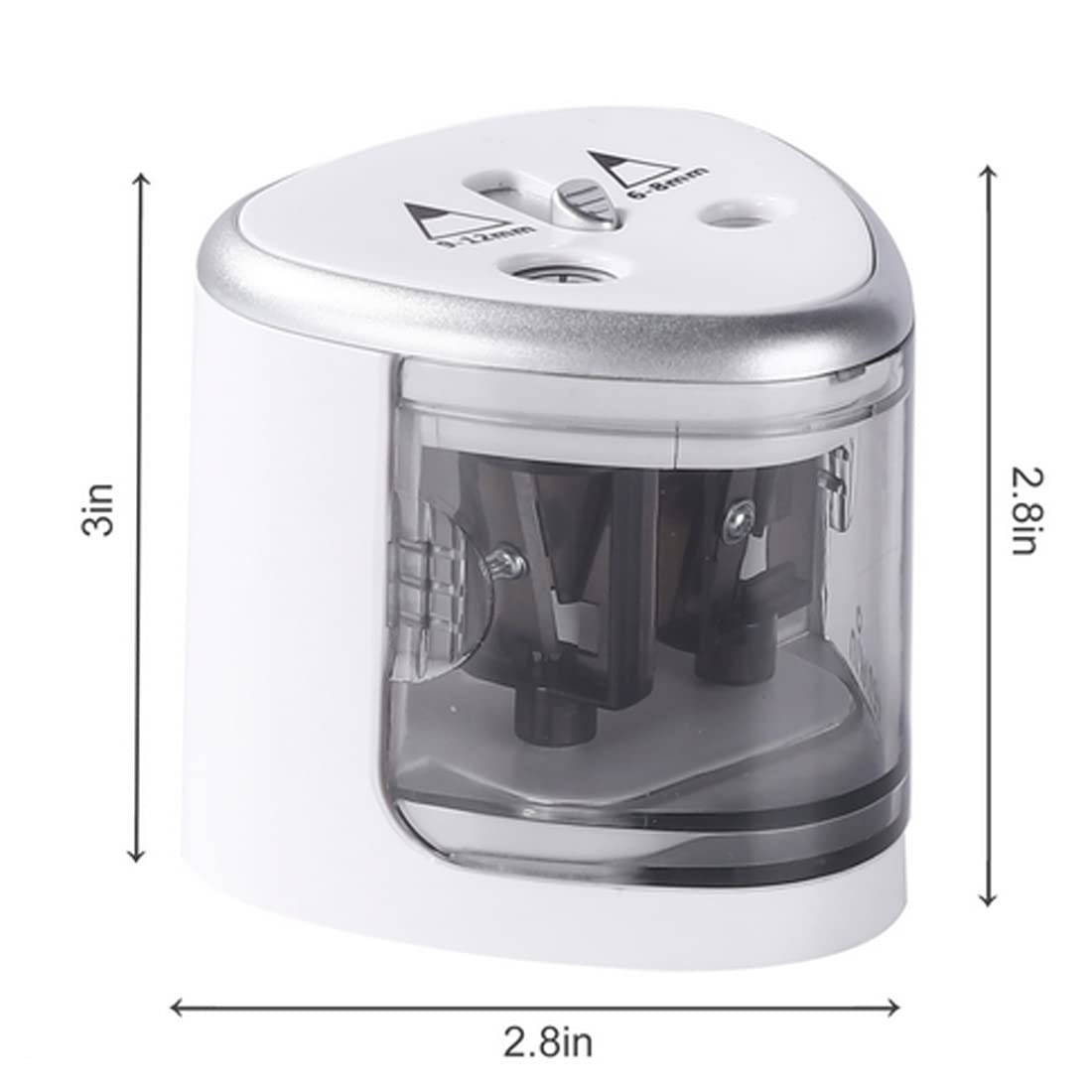 Temperamatite elettrico丨Temperamatite a Doppio Foro Veloce e Grande a batteria丨Strumenti per l'apprendimento e L'Ufficio