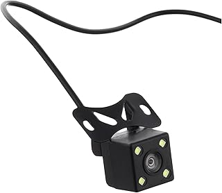 كاميرا رؤية خلفية صغيرة بجودة HD عالية الدقة ومقاومة للماء، كاميرا رؤية ليلية ورؤية عكسية واسعة للغاية، 4 LED