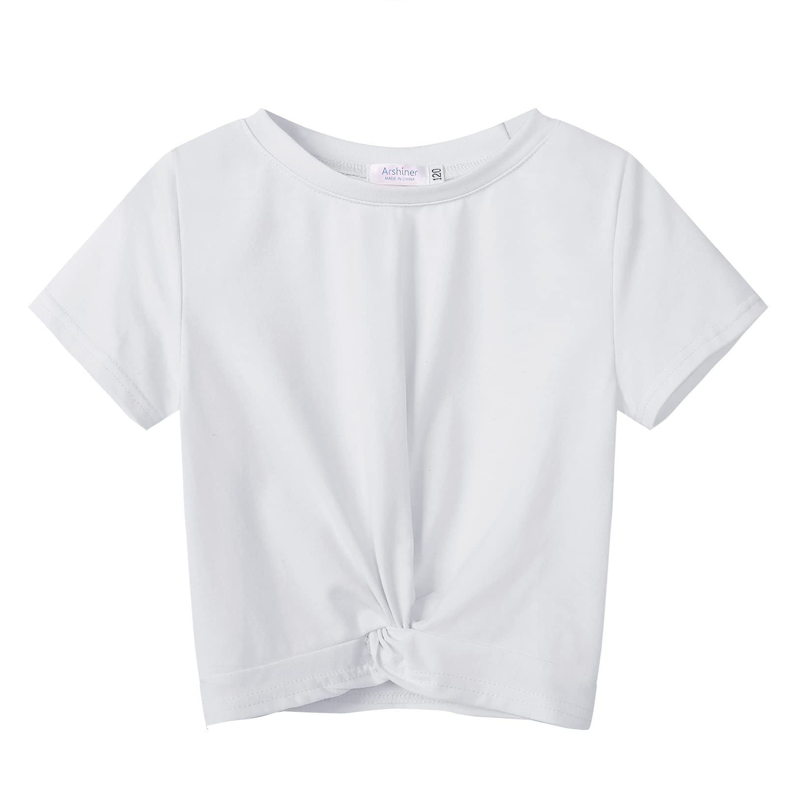 Arshiner Niñas Camisetas Verano Manga Corta Niños Algodón T-Shirt Moda Imprimir Escuela Blusa Lindo Cuello Redondo Camisa Ligero Casual Shirt para Niñas 5-12 Años