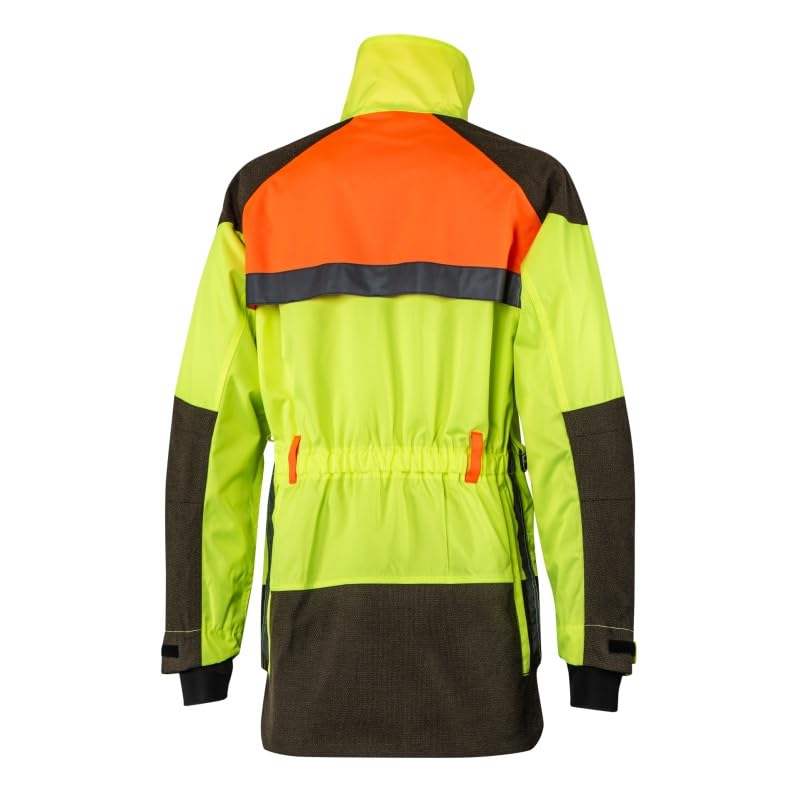 FARM-LAND Hundeführerjacke Mulligan 3.0, Signal-Gelb/Orange, Wasserdicht, Dornenfest, für Jagd und Hundeführer (DE/NL/SE/PL, Alphanumerisch, XL)