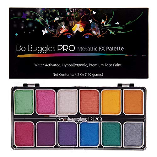 Bo Buggles Professional Metallic Face Paint Kit with Special FX