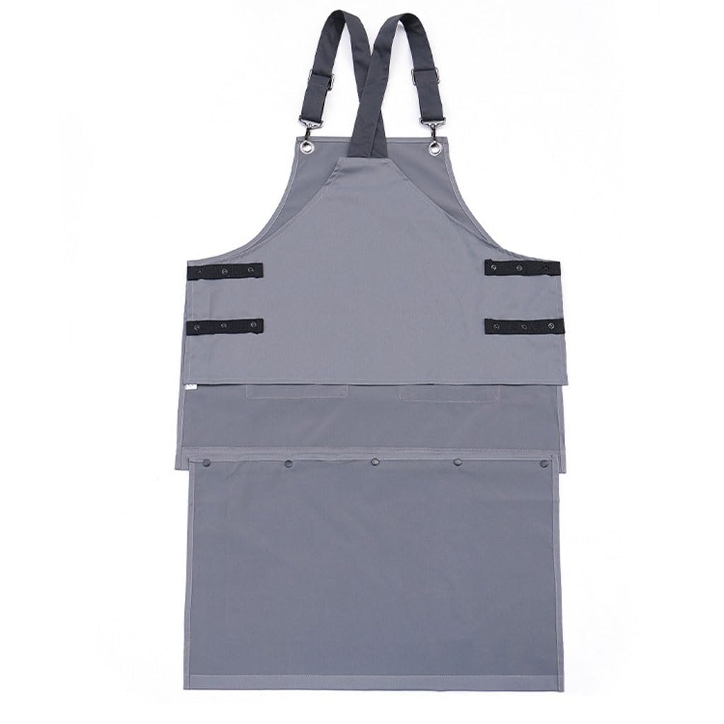 NEBE Delantal de camarero Delantal de trabajo for catering, tienda de té con leche, floristería, permanente y teñido de café, ropa de trabajo de camarero masculino Delantales Delantal