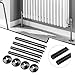 Radiator Pipe Covers 15mm Pipe Sleeves for Bathroom Radiator Pipes - Chrome Effect Collars & Plastic Pipe Cover Tubes, Cut to Fit, 8pc Set(Black)