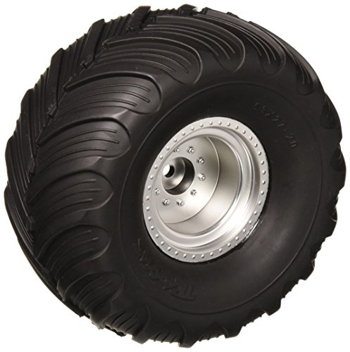 Traxxas 3665 Terra Groove Dual Profile Tires Pre-Glued on Satin Chrome Wheels (pair)
