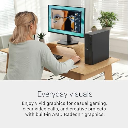 Image of Dell Slim Desktop AMD Ryzen 5 150, 16GB RAM, 512GB SSD, Windows 11 Home + Microsoft 365 Personal 12-Month Subscription Bundle