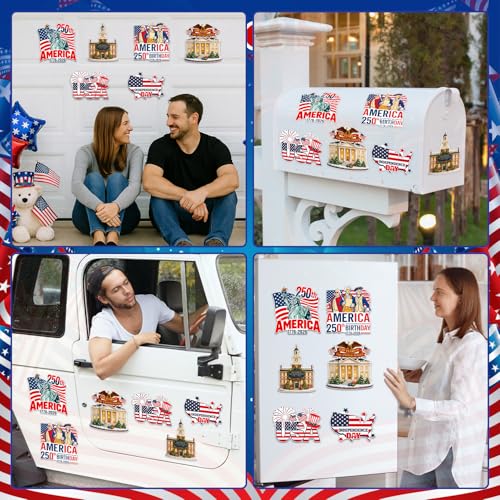 Imanes para Refrigerador 250o Aniversario USA 6 piezas miniatura 6