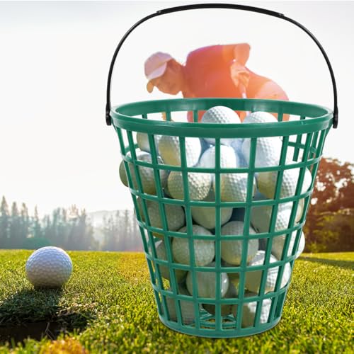 Panier de rangement pour balles de golf nylon vert capacité 75 balles