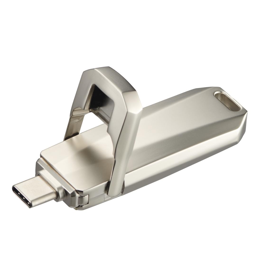 Hama | Pendrive USB-C y USB-A Dual 256 GB, Memoria USB 3.2 "Uni-C, Plata | Deluxe, Diseño Retráctil y de Metal, Velocidad de 90 MB/s