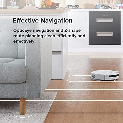 Image of roborock E5 Mop Robot Vacuum Cleaner, 2500Pa Strong Suction, Wi-Fi Connected, APP Control, Compatible with Alexa, Ideal for Pet Hair, Carpets, Hard Floors (White)