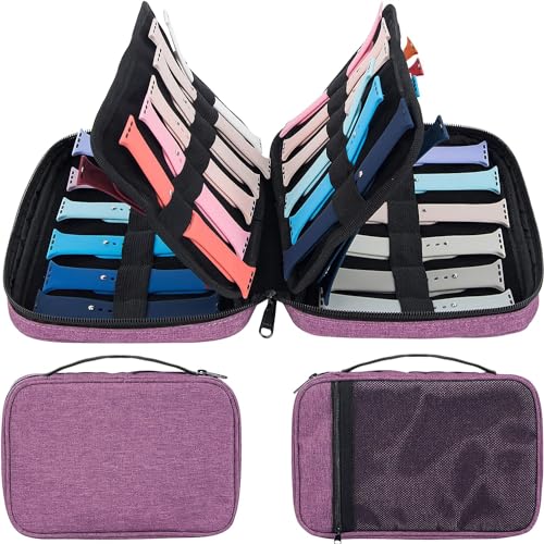 PACMAXI 36 Watch Bands Storage Case - Compatible with Watches, Stores Up to 36 Watch Bands, Organizer for Accessories, Bag Only