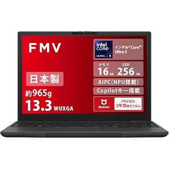 FMV AZ_WU8K3_Z951 K1TV0003JP Notebook, 2-in-1, Note U WU8-K3 Equipped with Copilot Key/AIPC/Win 11/13.3 Type/Core Ultra 5/16GB/SSD 256GB/No Office
