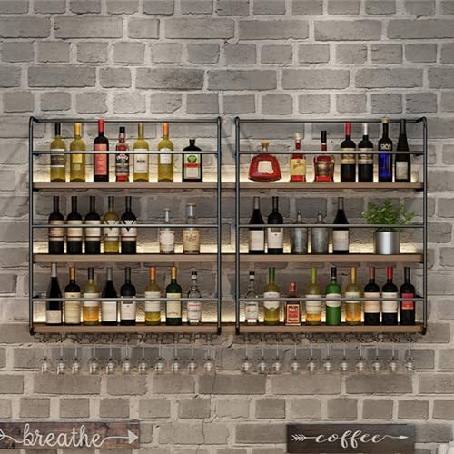Étagère bar murale avec LED pour créer un coin bistrot à la maison