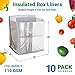 Amiff Foil Insulated Box Liners, 8 x 8 x 8 Inches. 10 Pack Thermal Box Liners for Frozen Food. Leakproof Insulated Shipping Bags for Food. Self-Seal Thermal Insulation Bag with Gusseted Bottom