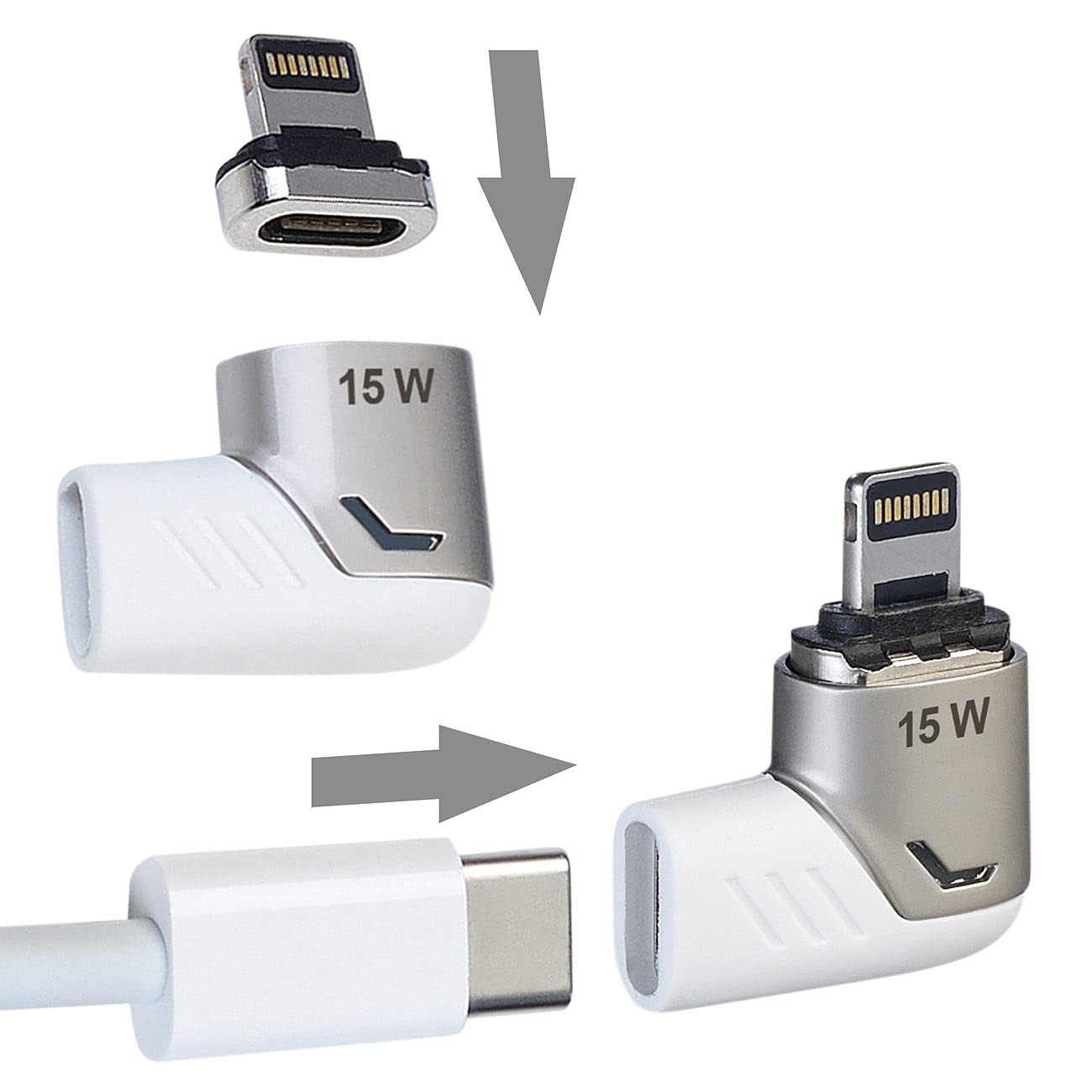 2 Câbles USB-C Vers Lightning Chargement Jusqu'à 45 W