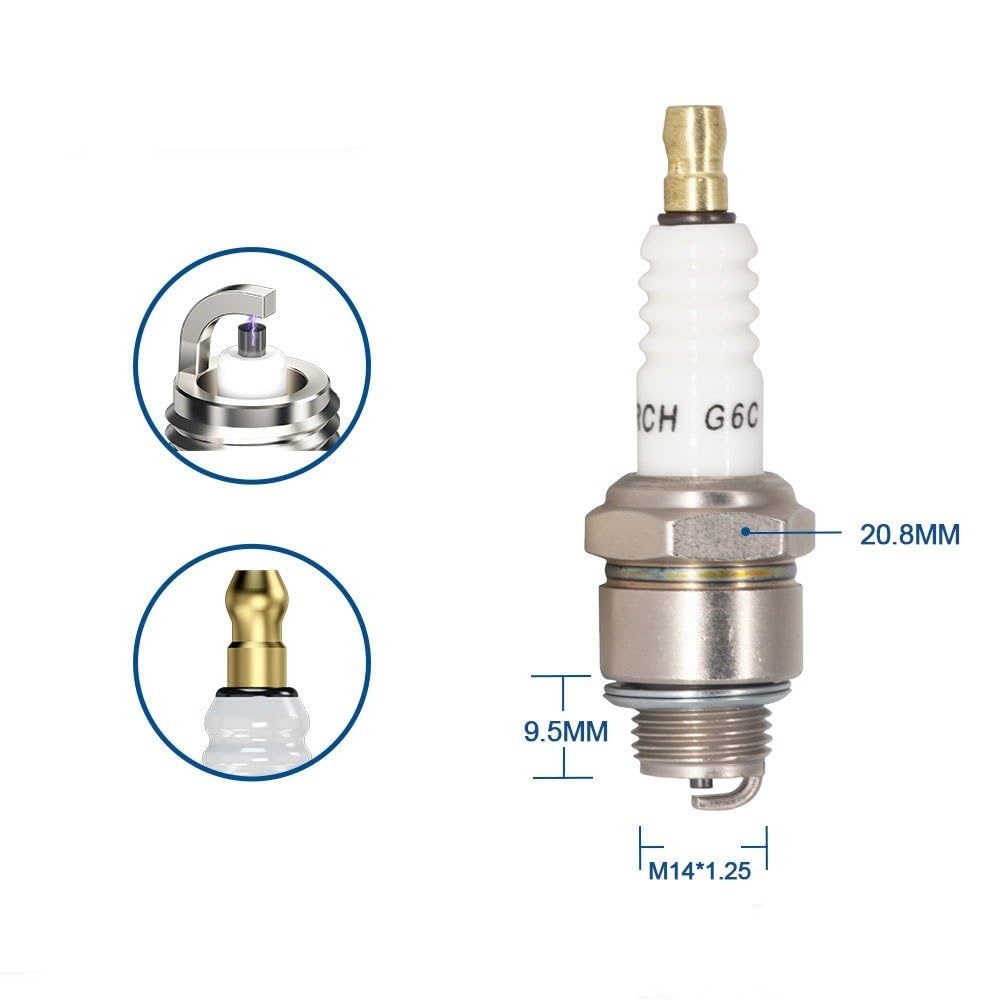Bujías Originales para jardín, Motor pequeño, G6C, Repuesto para B6S/W20-U/353/W7Ec