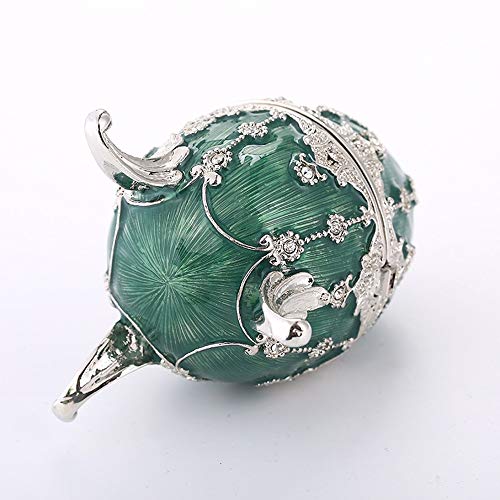 Desconocido Adornos de Huevos de Pascua, joyero de Metal Chapado en Diamante esmaltado Europeo, decoración Artesanal Rusa, 6 95CM