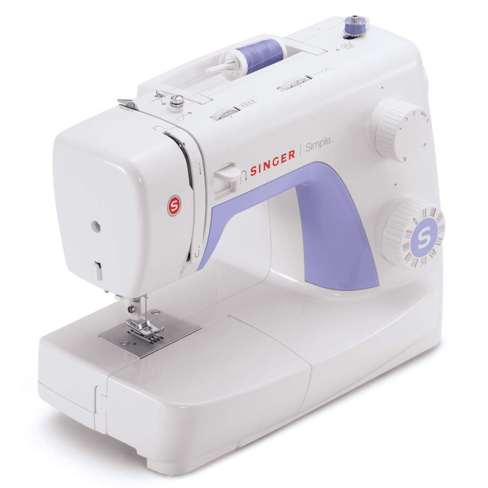 Máquina de Costura Portátil Singer Simple 3232 220V Branca e Lilás