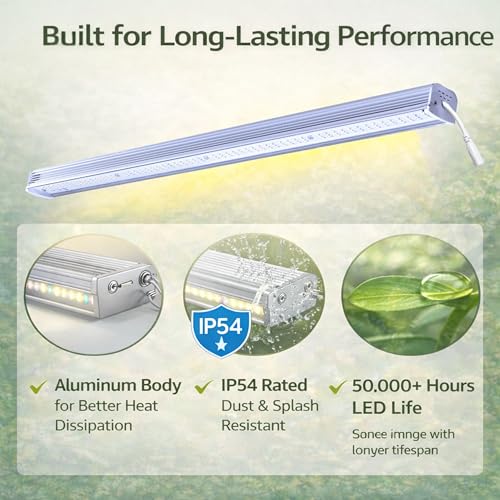 Image of Fluortronix 2ft LED Grow Light Bar 36W Full Spectrum for Indoor Plants | High PAR, Aluminum Body, Energy Efficient | Ideal for Seedlings, Vegetative Growth & Hydroponics