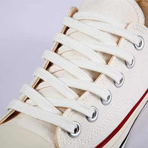 [2 Pairs] Flat Athletic Shoe Laces - 100 Percent Cotton Shoe Laces For Sport Canvas Shoes And Sneakers Shoelaces #TOP3