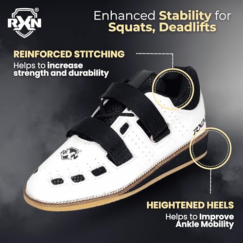 Image of RXN World Star Weightlifting Shoes for Men | Natural Leather with Mesh Lining Upper Eva Out Sole Weightlifting Shoes