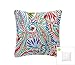 FBTS Prime Outdoor Decorative Pillows with Insert Red and Orange Patio Accent Pillows Throw Covers 18x18 Inches Square Patio Cushions for Couch Bed Sofa Patio Furniture