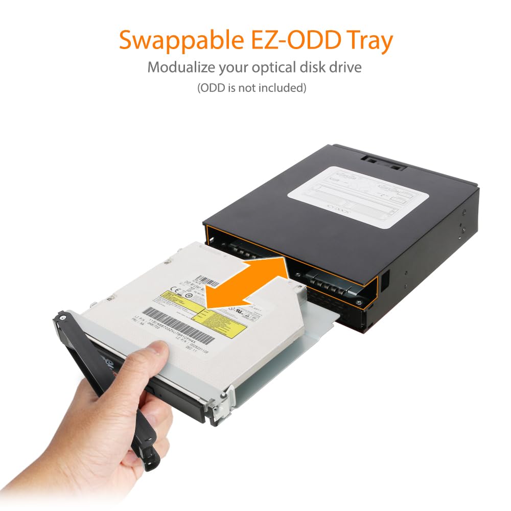 ICY DOCK ToughArmor MB994IKO-3SB - ramka wymienna do 2 x 2,5 cala SATA/SAS SSD/HDD i 1 x SATA Slim ODD 1 x 5,25 cala z zamkami zabezpieczającymi - w pełni metalowa
