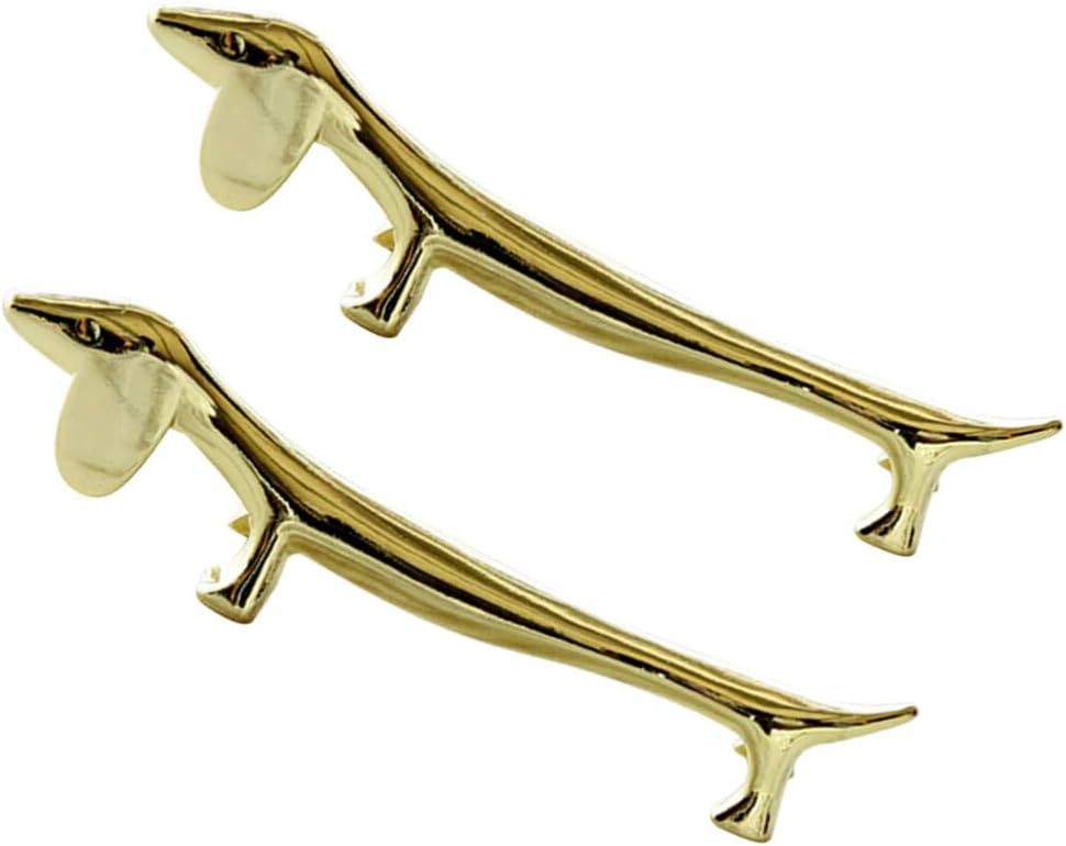 2Pcs Dog Shaped Chopstick Rest Chopsticks Holder Metal Knife Stand Spoon Fork Rack Tableware Holders for Restaurants - Rose Golden