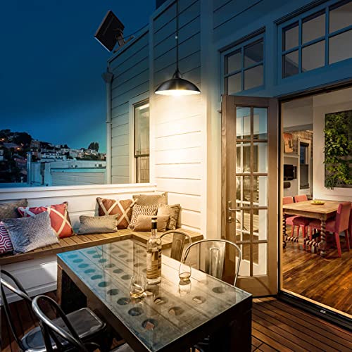 Tomshine Solar Pendant Light, Solar Shed Lights With Remote Control Solar Powered, Three Brightness Ip65 Waterproof 16.4Ft Cord Outdoor Hanging Lights For Patio Gazebo Tents Barn #TOP7
