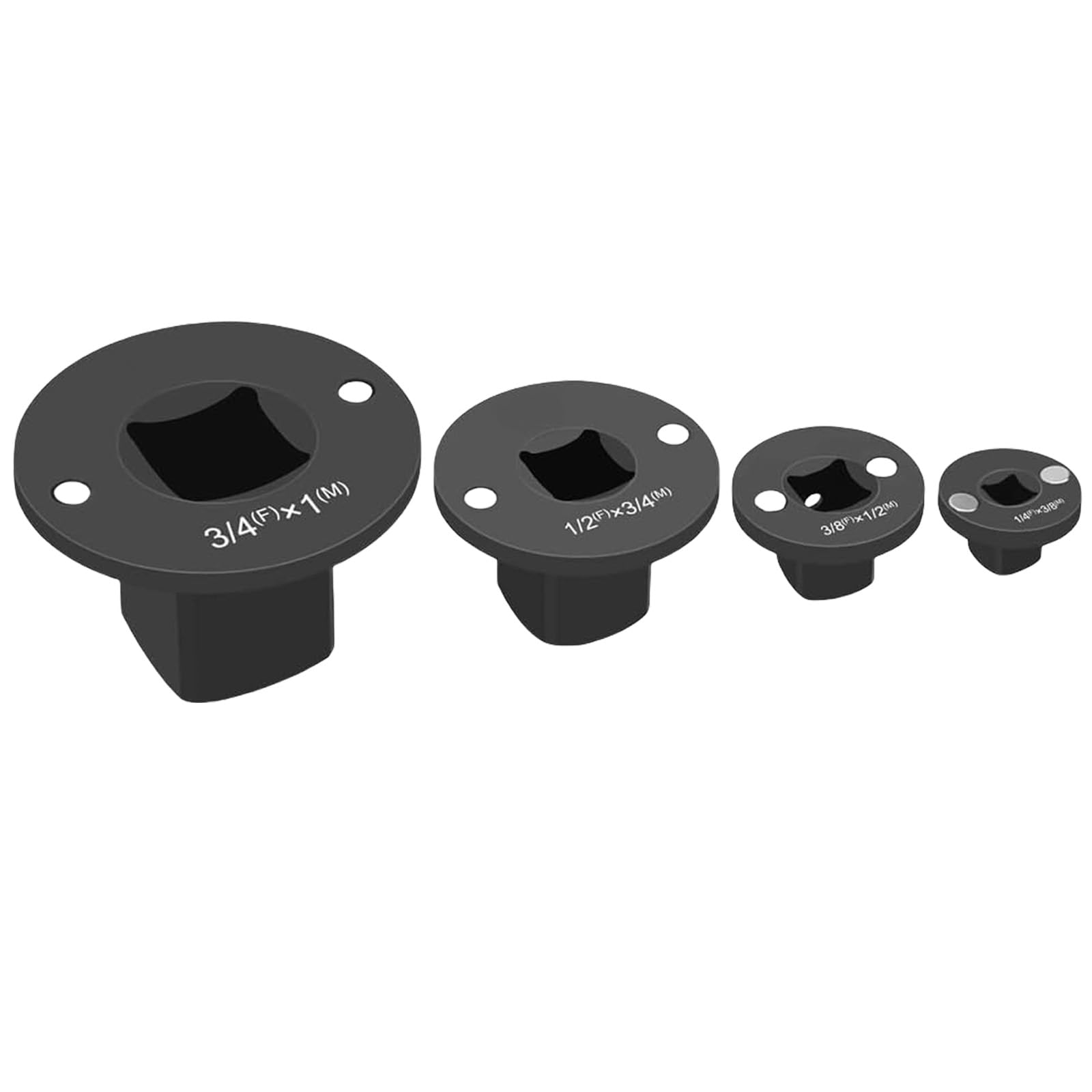 Advanced 4Pcs Lower Profile Conversion Piece High Carbon Steel Construction with Durability for Machinery Maintenance Nonrust Steel Impacts Socket Adapter