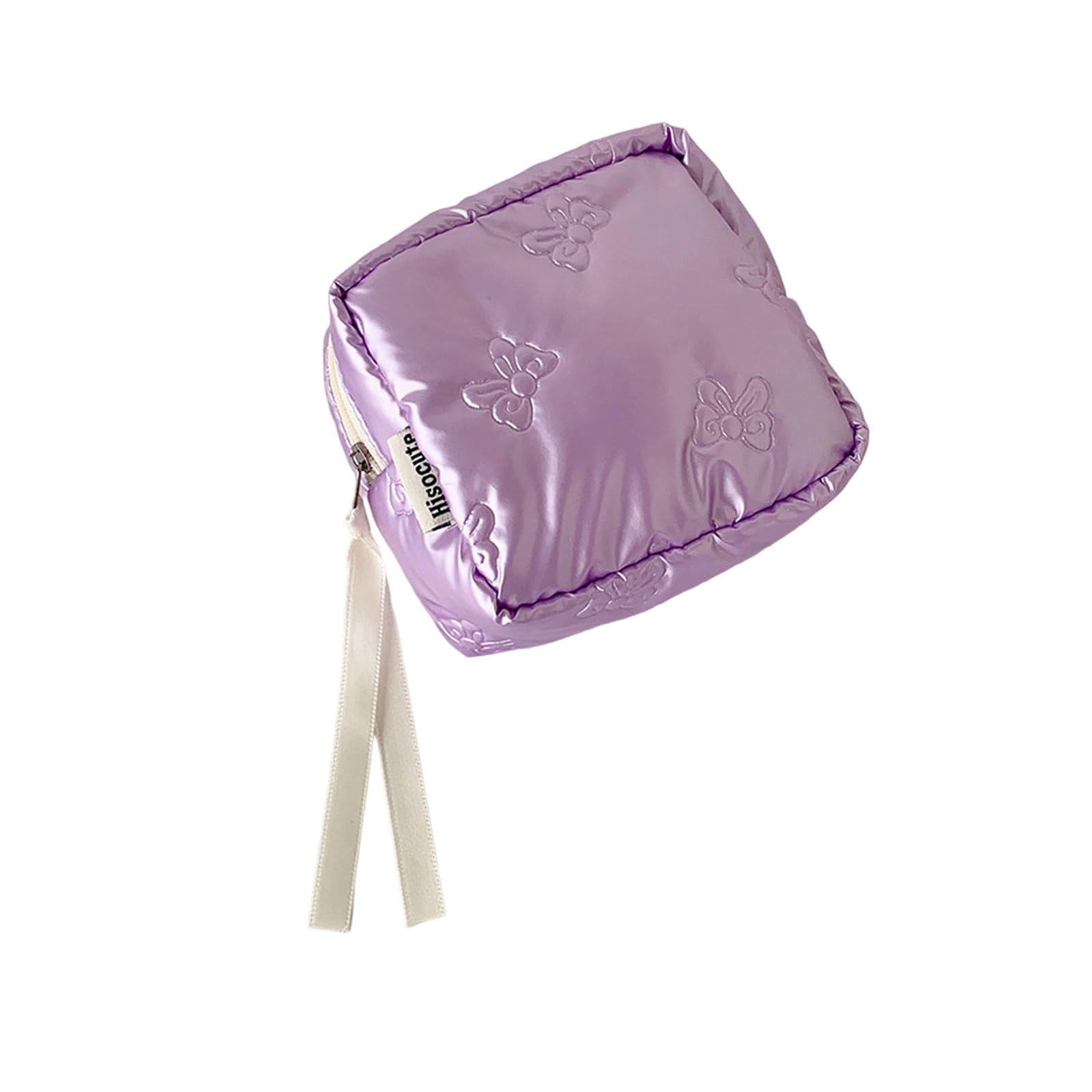 Jazuaiao Bowknot Cosmetic Travel-Friendly Makeup with Jewelry Storage Compartment Fashionable Bowknot Cosmetic Bag