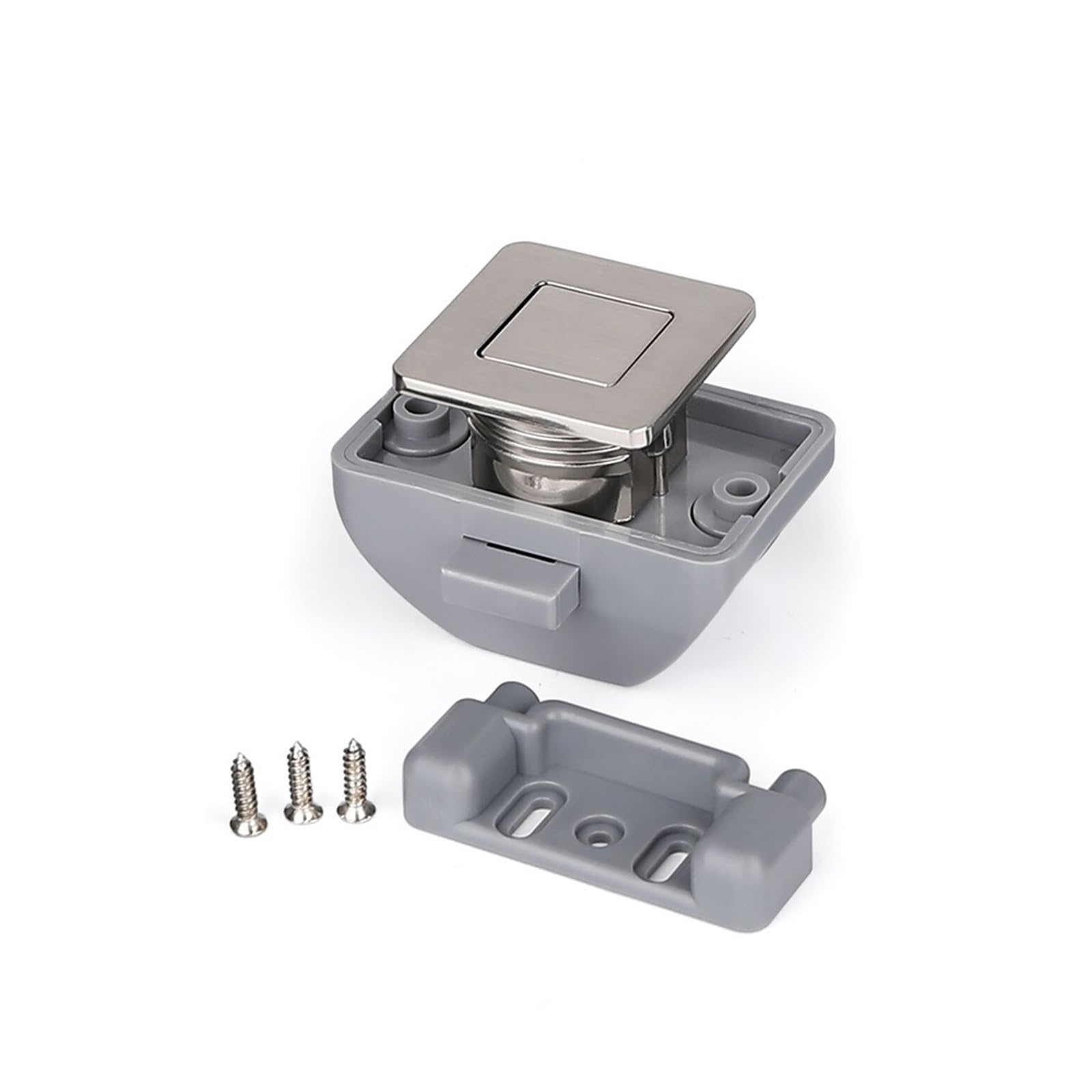 Camper Auto Push Lock RV Caravan Boot Home Schrank Schublade Latch Knopf Schlösser Keyless Möbel Türschloss 1Pcs(SS6209-Black)